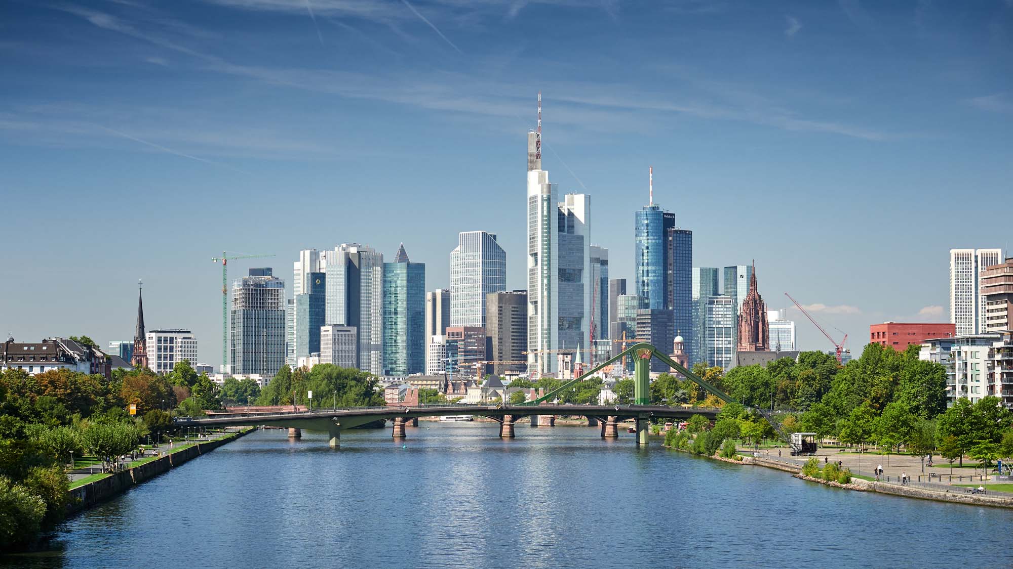 Die Skyline von Frankfurt am Main.